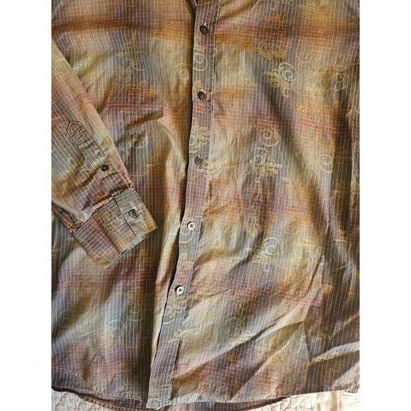 Rare Paradise Collection Plaid Button-Up Y2K Shirt Vintage Boho Pastel Mens XL - Picture 10 of 11